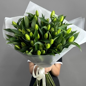 Букет из 15 белых лилий в Павловском Посаде