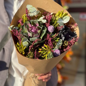 Букет из капса и брассики в Павловском Посаде