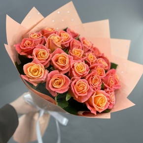 Букет из 25 роз Мисс Пигги (50 см) в Павловском Посаде