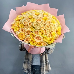 Букет "Май лайф" из 101 розы (50 см) в Павловском Посаде