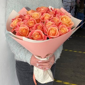 Букет из 21 розы Мисс Пигги ( 50 см ) в Павловском Посаде