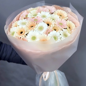 Букет "Гера" из 25 гербер в Павловском Посаде
