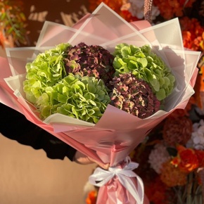 Букет из Голландских гортензий микс в Павловском Посаде