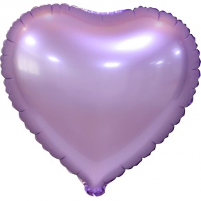 Сердце сиреневое фольгированный шар с гелием (45 см) в Павловском Посаде