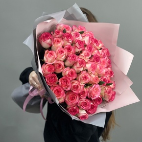Букет "Философия чувств" из 51 розы Джумилия (50 см) в Павловском Посаде