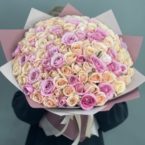 Букет "Люция" из 101 розы (50 см) в Павловском Посаде
