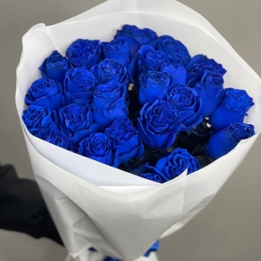25 синих роз Эквадор (60 см) в Павловском Посаде