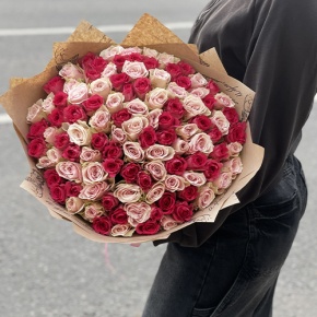 Букет "Амурный" из 101 розы (40 см) в Павловском Посаде