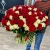 Букет 151 роза красный и белый микс (60 см) в Павловском Посаде