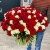 Букет 151 роза красный и белый микс (60 см) в Павловском Посаде