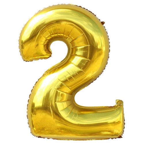 Шар гелиевый цифра 2 (40х102 см) в Павловском Посаде