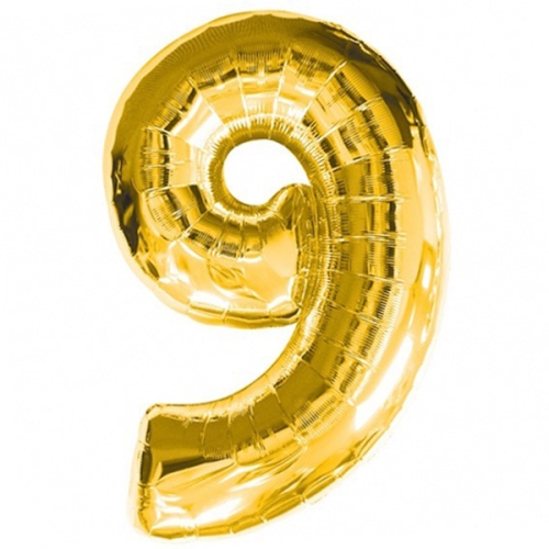 Шар гелиевый цифра 9 (40х102 см) в Павловском Посаде
